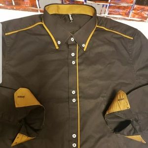 "Brand" Men's L Button Up Weatern Style Shirt